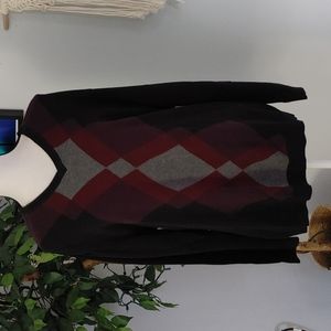 Claiborne Argyle Sweater M